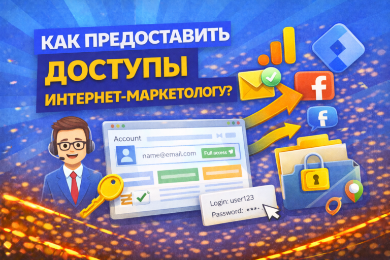 Как предоставить доступы интернет-маркетологу?