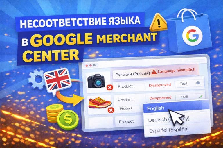 Несоответствие языка в Google Merchant Center