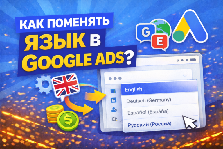 Как поменять язык в Google Ads?